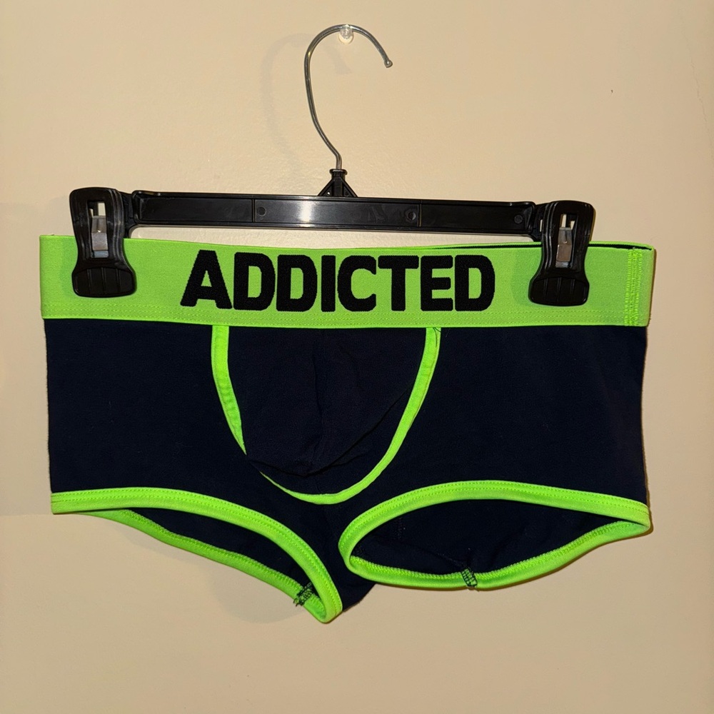 Addicted brand Black and Neon Green Boxer Briefs